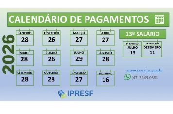 CRONOGRAMA DE PAGAMENTOS