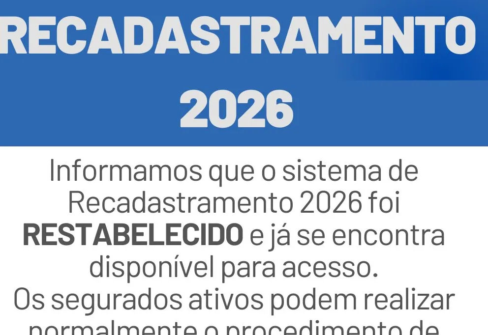 Comunicado aos Segurados Ativos – Recadastramento 2026